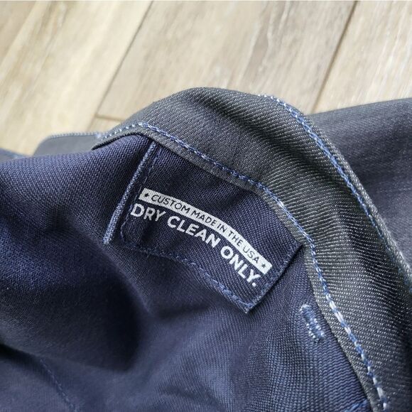 Blue Delta bespoke custom seamstress made in USA jeans grey & white stitch short - Picture 11 of 11